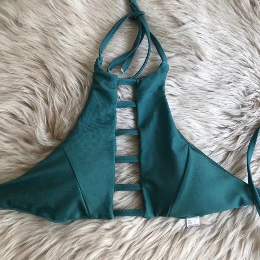 NWT Bikini Bundle (2 Suits) – Black Strappy + Forest Green Cut-Out | Size S/XS–S - Picture 11 of 13